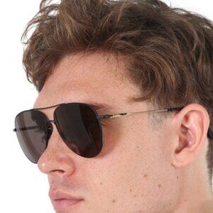 Hugo Boss Grey Pilot Men's Sunglasses  BOSS 1558/O/F/S 0I46/IR 63